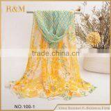 Best Selling Custom Design Geometric Printed Silk Scarf Wholesale Price thumbnail-3