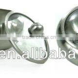 3 PC Stainless Steel Elegant Sugar Pot With Glass Lid thumbnail-1