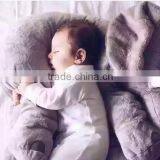Creative Lovely Cartoon Style Grey Elephant Modeling Plush Toy Doll Baby's Sleeping Pillow Cushion