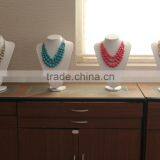 Red Color Clear Rhinestone Necklace, Flower Choker Crystal Necklace thumbnail-6