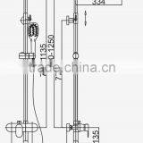 White/Black/Chrome Shower Column Set With ABS Shower Head thumbnail-6