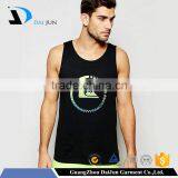 Daijun OEM New Design Dri Fit Man Black Printing Gym Tank Top thumbnail-1