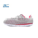 ERKE NEW retro style lightweight cortez shoes falt sole running shoes for lady with jacquard mesh