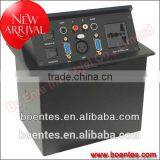 Tabletop Hydraulic Pop Up Power Socket With Bottom Connection for Office AV Solutions thumbnail-4