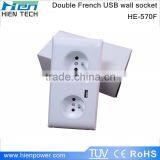 European Type for 16A 5V2A for French Wall Mounted Power Socket thumbnail-3