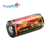 TrustFire big Cylindrical 3.7v 6000mAh rechargeable lithium battery 32650 Li-ion battery, D size li-ion rechargeable battery