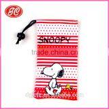 Hot New Products for 2016 Snoopy Logo Microfiber Mobile Phone Pouch thumbnail-1