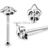 2014 Fashion Nose Piercing Invisible Stud l Shaped Nose Studs Real Diamond Nose Stud