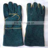 Green Cow Split Leather and for Hand Safety Gloves With ce Certification thumbnail-1