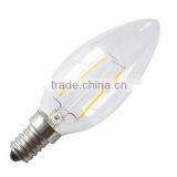 2W C35 LED Filament Candle light bulb 360 degree E14 led bulb filament