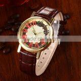Promotional Geniune Leather Band Steel Quartz Watches for Business Men thumbnail-4