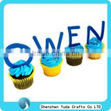 laser cutting colored cupcake topper,small perspex cake topper