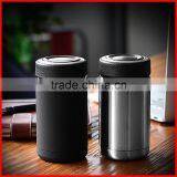 New Design 304 Double Layers Stainless Steel Dermatoglyph Lid Rubber Paint Body Office Gift Vacuum Thermal Insulation Cups thumbnail-6