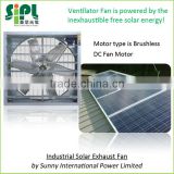 Industrial Wall Mounted Air Ventilation Exhaust Fan Powered by Solar Panel