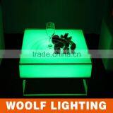 Waterproof Stylish LED Square Bar Tables With Metal Stand thumbnail-2