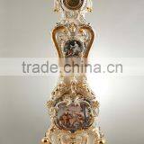 European Character Design Ceramic Floor Clock, Ornate Porcelain Figurine Big Ben,Grandfather Clock With The Innocent Cherub thumbnail-1