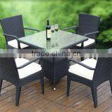 Outdoor Leisure Rattan Table Set, Glass Top Outdoor Table Furniture thumbnail-1