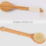 Cy304 Dry Skin Natural Bristle Brush Soft Handle Pouch Brush SPA Brushes Bath Shower Bristle Brush With Long Bamboo Handle thumbnail-4