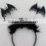 Fashion Halloween Party Bat Hairband Bat Headband With Feather thumbnail-1