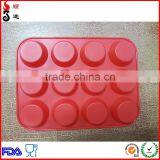 Bpa Free Baking Microwave Oven 12 Cup Silicone Muffin Pan thumbnail-5