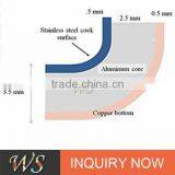 3.5mm Thick Copper Bottom Stainless Frying Pan thumbnail-4