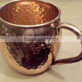 AMAZON BEST SELLING FDA APPROVED 470 ML 100% PURE COPPER BARREL HAMMERED MOSCOW MULE MUG thumbnail-5