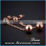 Latest Simple Stainless Steel Design Rose Gold Long Earrings Women Jewelry thumbnail-3