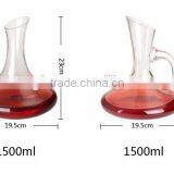 High-end Mouth Blown Glass Decanter Glass Wine Decanter With Handle thumbnail-2