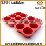 2016 New 12 Holes Eco-friendly Mini Round Non-stick Silicone Muffin Pan Easy Bake Cake Mold Microwave Oven Cake Pan Cookie Pan thumbnail-5