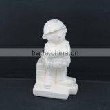 DIY Soldier Bisque Ceramic Figurine Unpainted for Kid's Gift thumbnail-1