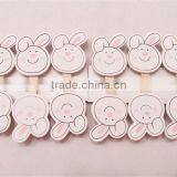 2017 Bunny Wooden Peg Ornaments Bunny Rabbit Decorations Made in China