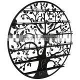 Tree Design Black Metal Wall Mounted 6-Tier Nail Polish Organizer Rack Rack thumbnail-2