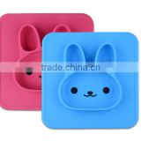 FDA approved rabbit silicone placemat for kids children dinner plate