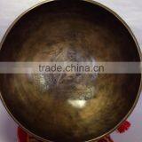 Hand Carving Tibetan Mantra Crafted Buddha and Dorje Himalayan Singing Bowl thumbnail-2