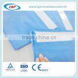 Disposable Surgical SMS Adhesive Side Drapes Blue thumbnail-1