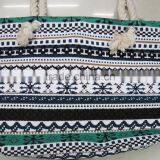 Fashion Lady Popular Cheap Geometric Pattern Cotton Canvas Bag thumbnail-3