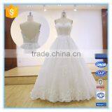 High Quality V-neck Ball Gown Beaded Bride White Wedding Dresses China thumbnail-1