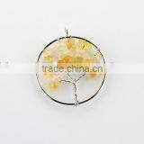High End Rose Quartz Chip Stone Beads Pendant Diy Wire Wrapped Quartz Stone Charms Pendant 2016 for Sales thumbnail-5