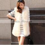 2015 New Long Style Girls V Neck Fire Chicken Feather Vest and Turkey Feathers Gilet thumbnail-6