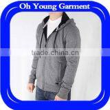 Men's Classic Gray Fleece Blank Custom Hoodie Sportwear Casual Bomber Winter Jacket Streetwear Hip Hop Zipper Sweatshirt Hoodies thumbnail-1