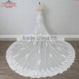 OEM White Long Lace Wedding Dress Mermaid thumbnail-4