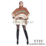 2016 New Style Turtleneck Poncho Sweater 100% Cashmere Poncho for Women thumbnail-3