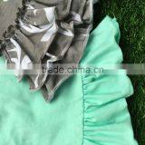 Girls Summer Outfits Baby Girls Boutique Clothing Girls Reindeer Outfits Bib Top Grey Ruffle Shorts With Matching Headband thumbnail-4