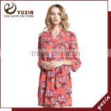 Women Sleepwear Robe Floral Pattern Wedding Bride Cotton Robe thumbnail-1