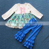 Boutique Carousel Outfit Long Sleeve Wooden Horse Dress Baby Clothing Suit YW-072 thumbnail-1