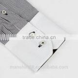 Contrast Color Double Collar Button Down Dress Shirts thumbnail-3