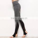 OEM Custom Lady Fitness Trample Feet Mesh Skin Tight Yoga Pants thumbnail-1