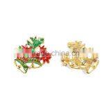 Pin Brooches Christmas Jingle Bell Gold Plated Red & Green Enamel Brooch Wholesale thumbnail-3