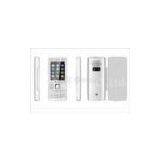 White GPRS Mobile Phone With Leather Case AND Four Frequency thumbnail-1