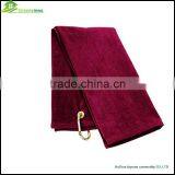 Golf Towel Wholesale 100% Cotton Logo Embroidered Golf Towels With Metal Grommet and Hook thumbnail-6